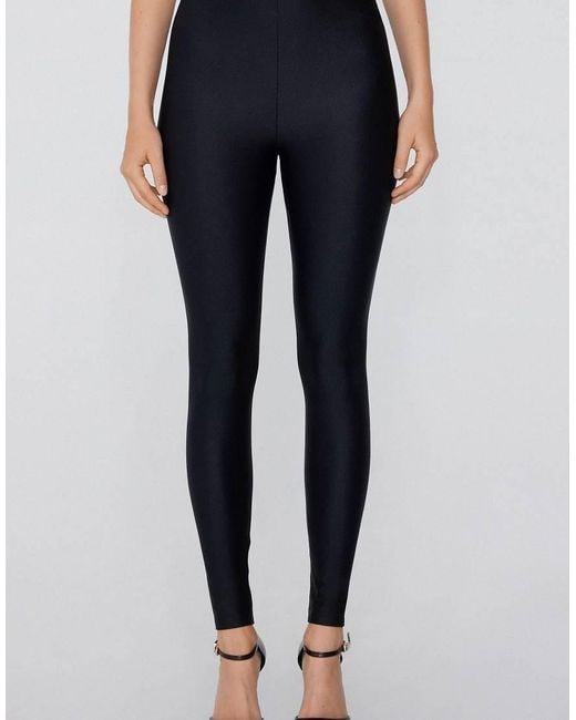 Tezenis Gray Shiny Microfibre Leggings