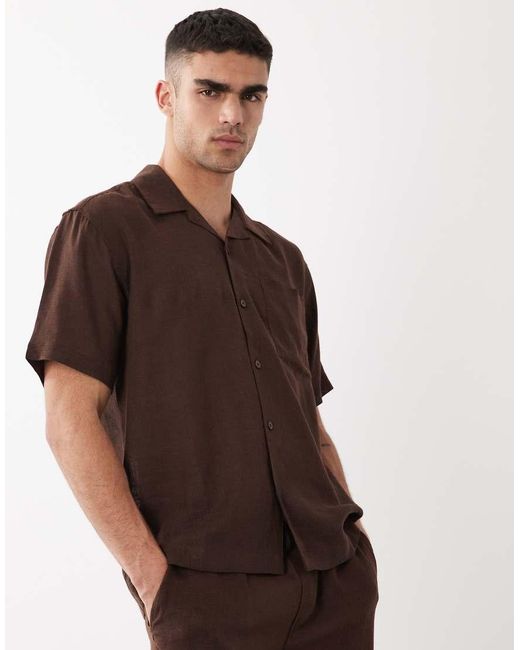 Camicia Comoda di Only & Sons in Brown da Uomo
