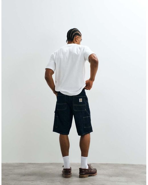 Carhartt Blue Single Knee Loose Fit Shorts for men