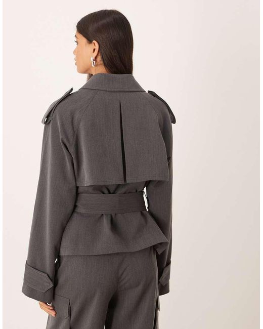 ASOS Brown Tailored Soft Trench Jacket Co-ord