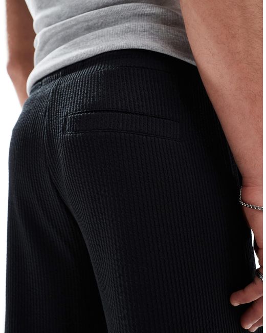 Bershka – jogginghose aus seersucker in Blue für Herren