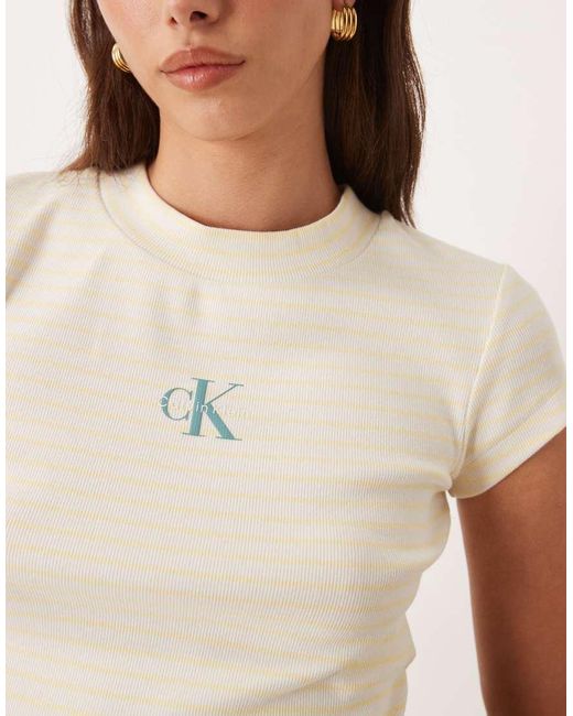Calvin Klein Natural Monologo Cropped T-shirt
