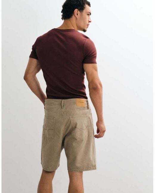 Jack & Jones Natural Tony Loose Denim Shorts for men