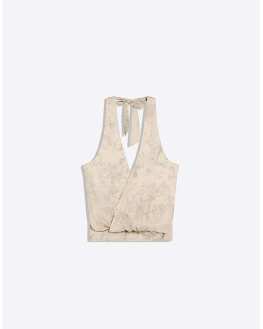 Bershka Natural Crossover Halter Top