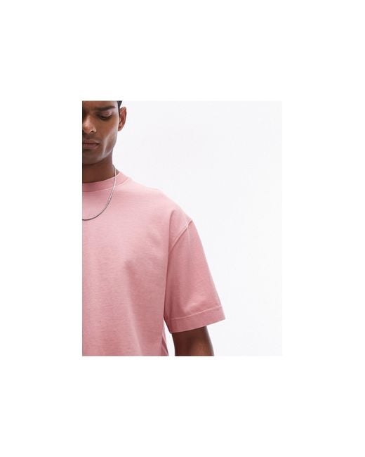Topman Pink Oversized Fit T-shirt for men