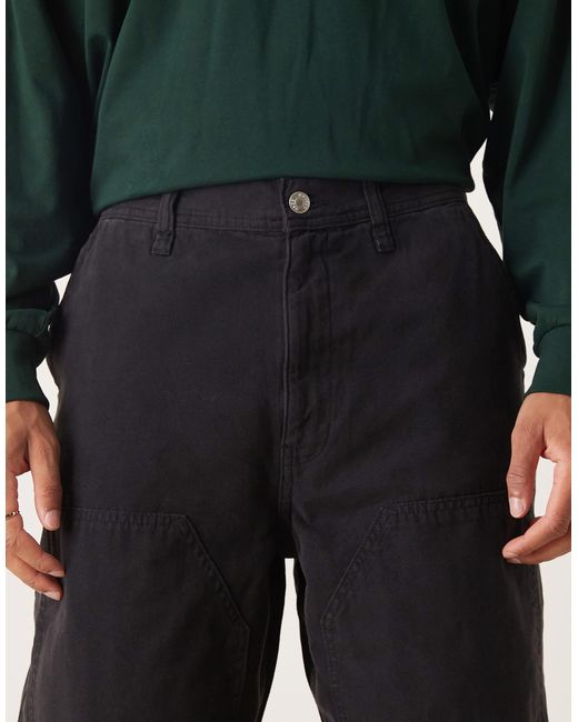 ASOS Natural Loose Straight Carpenter Trousers for men