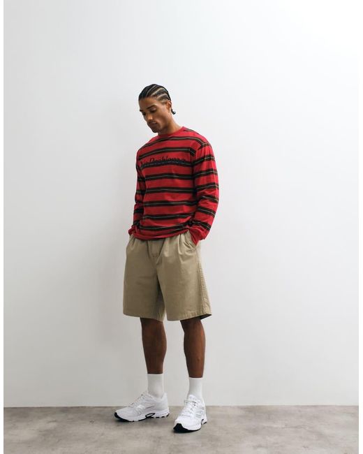No Problemo Red Long Sleeve Large Front Logo T-shirt for men