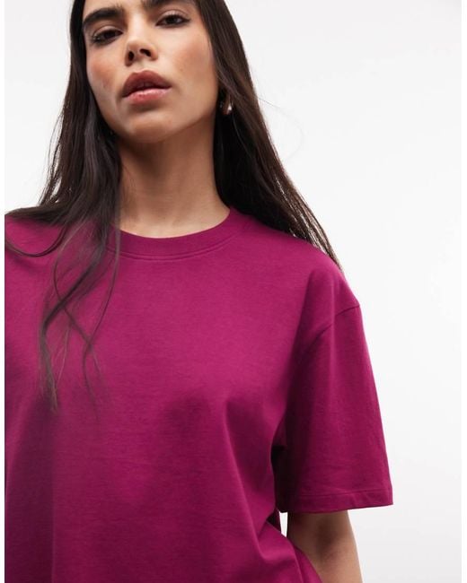 Collusion Red Boxy Short Sleeve T-Shirt
