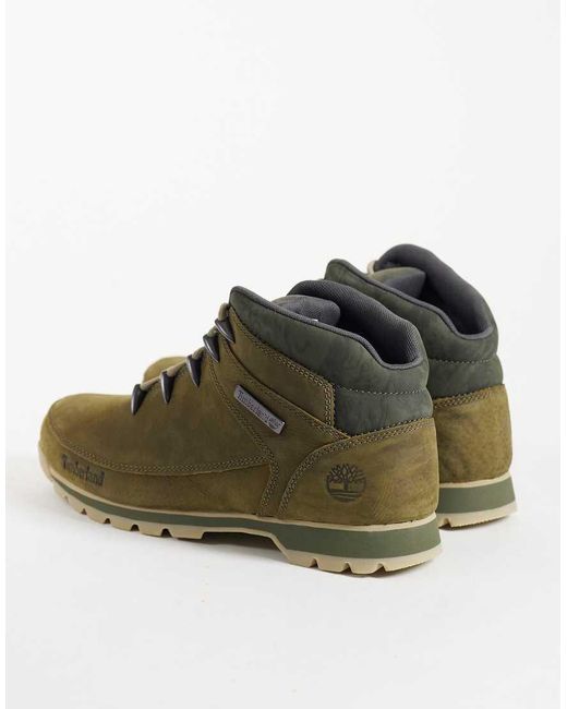 Timberland Green Eurosprint Mid Lace Up Boot for men