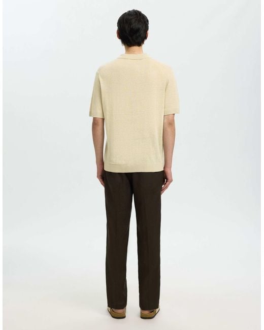 SELECTED Polohemd in Natural für Herren