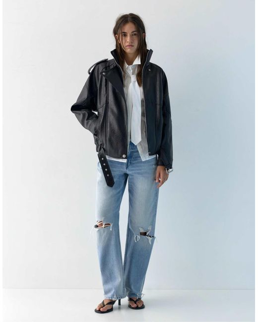 Pull&Bear Black – voluminöse jacke