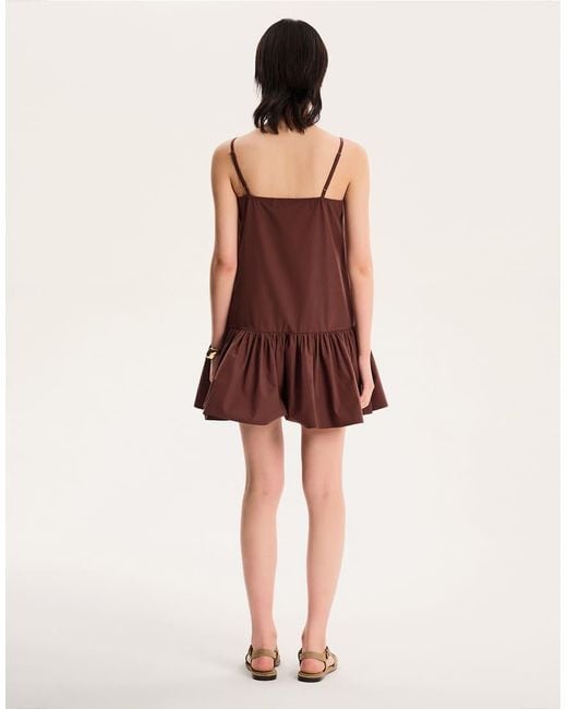 OMNES Red Meryl Dropped Waist Maxi Dress