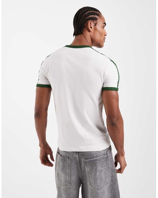 ASOS Gray Muscle Ringer T-shirt With Sao Paulo Graphic for men
