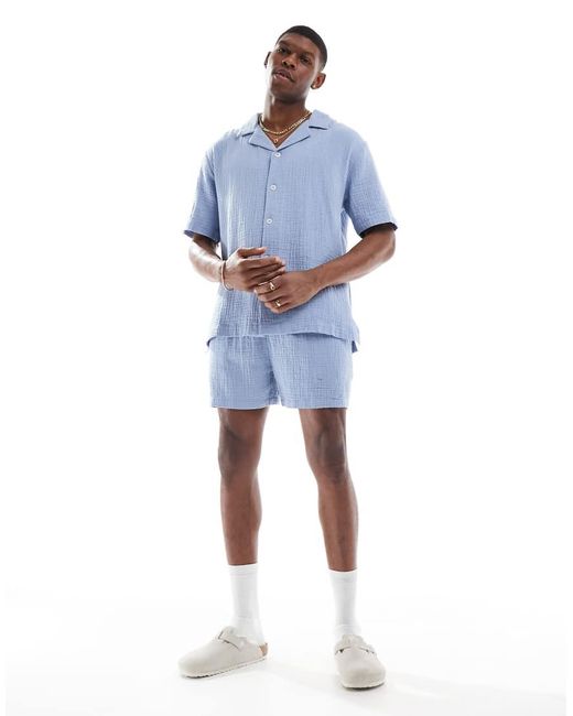 Camicia Blu Con Rever E Tasca di Goldsboro in Blue da Uomo