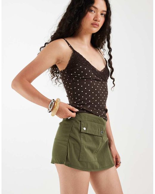 ASOS Green Casual Utility Skort