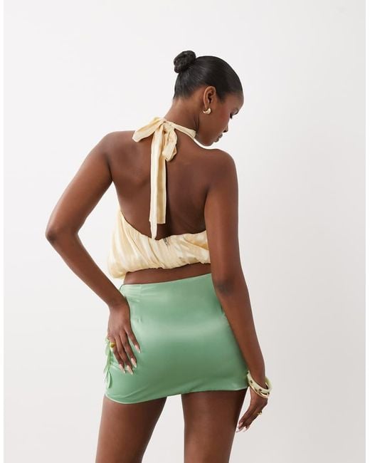 Missy Empire Green Shell Disc Sequin Mini Skirt