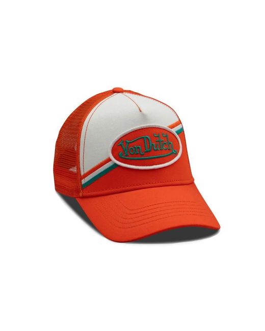 Von Dutch Red Raceway Trucker Cap for men