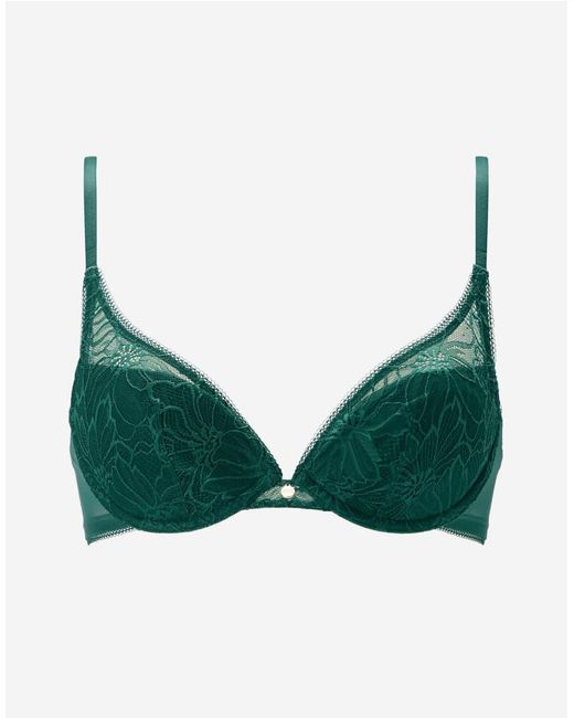 KBX Green Alice Padded Plunge Bra