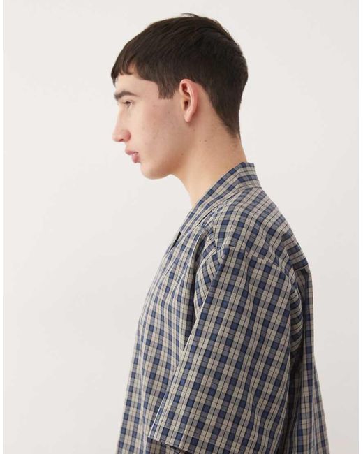 Collusion Gray Short Sleeve Boxy Shirt for men