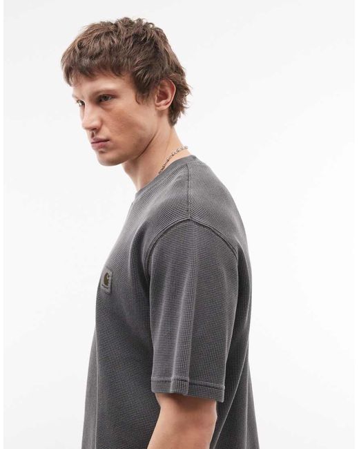 Carhartt Gray Nelson Waffle T-Shirt for men