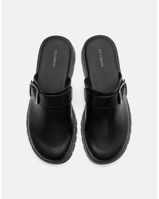 Pull&Bear – clogs in Black für Herren
