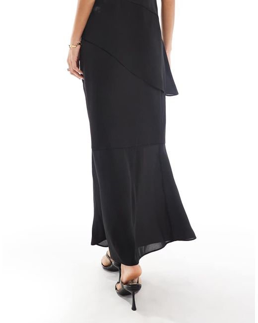 4th & Reckless Maxirok Met Zoom Van Doorschijnend Chiffon in het Blue