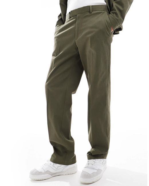 ASOS – elegante hose in Green für Herren