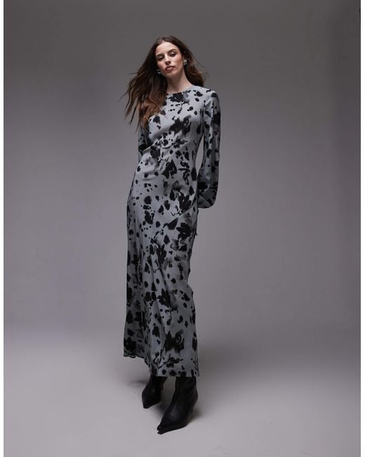 halter neck brown maxi dress Brown Halter Neck Maxi Dress With Drape And High Slit Details main image 1
