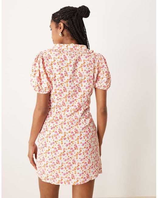 Glamorous Pink V Neck Mini Dress