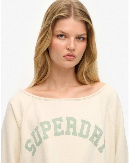 Superdry Natural Athletic Essentials Bardot Crew Sweatshirt