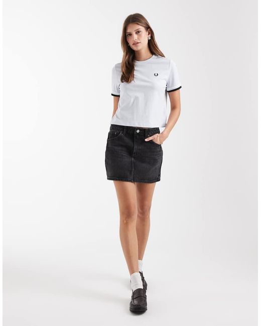 Fred Perry White Bold Tipped Short Sleeve T-Shirt