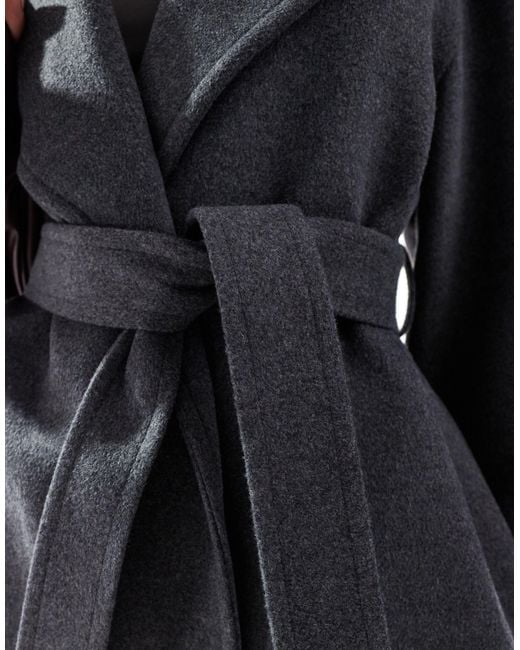 EVER NEW Blue Oversized Wrap Coat