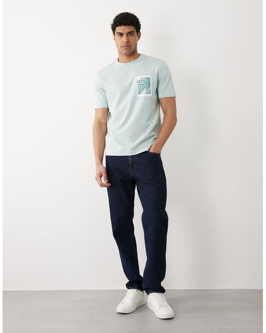 Boss Blue Hugo Boss Regular Fit Graphic Short Sleeve T-shirt for men