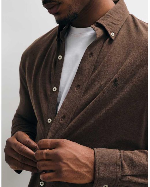 Polo Ralph Lauren Brown Icon Logo Pique Shirt for men