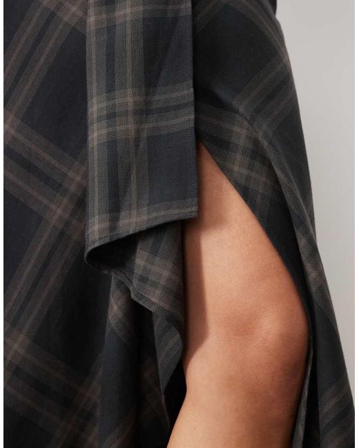 Mango Black Hanky Hem Midi Skirt