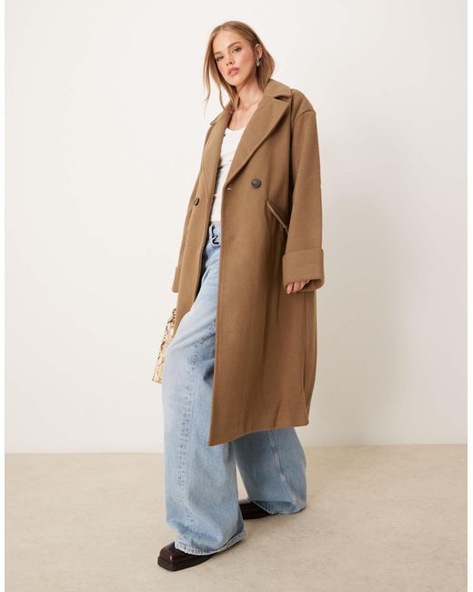 Jdy Natural Long Coat With Wool