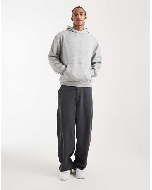ASOS Gray Essentials Relaxed Hoodie for men