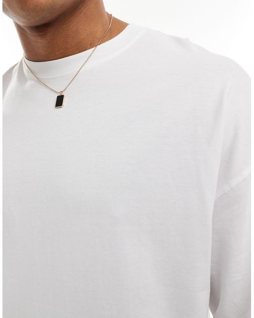 T-shirt super oversize bianca di Jack & Jones in White da Uomo