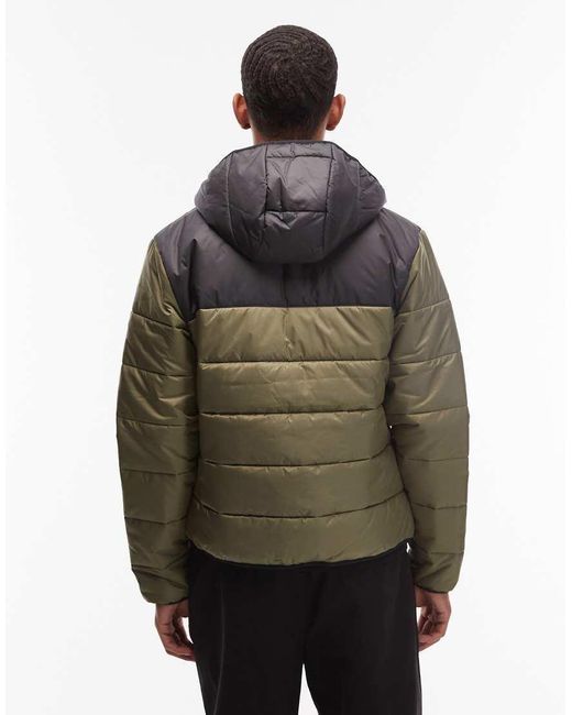Lacoste Gray Two Tone Puffer Jacket for men