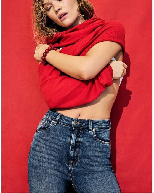 Stradivarius D78 Cropped Flared Jeans