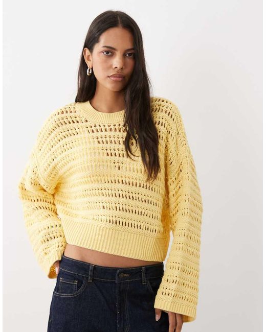ASOS Yellow Knitted Open Stitch