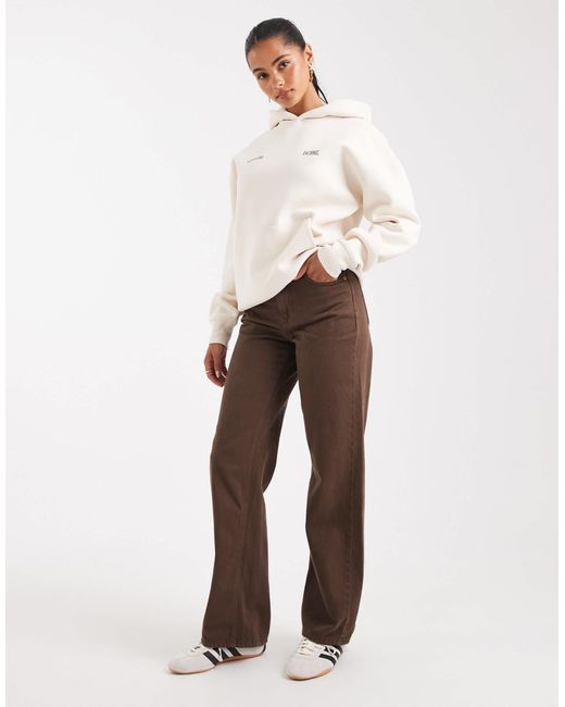 Sweat à capuche duveteux avec motif - lait Cotton On en coloris White