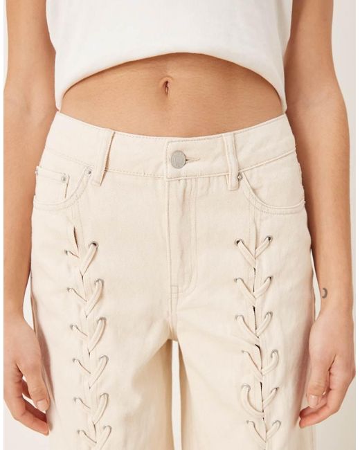 JJXX Natural Tokyo Lace Detail Jeans