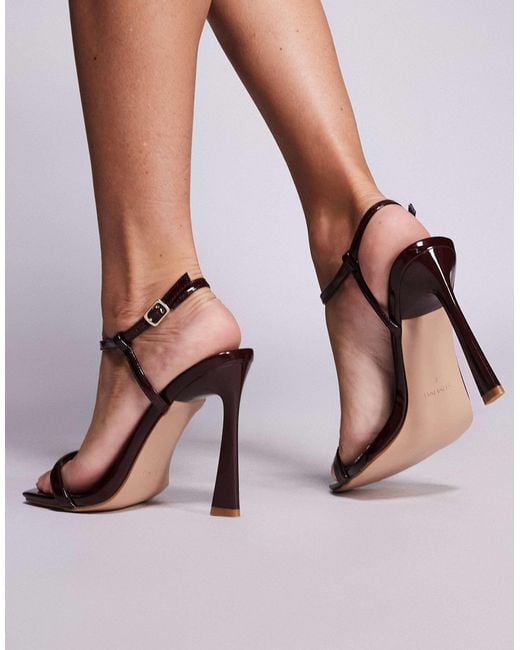 SIMMI White Simmi London Aeros Wide Fit Barely There Heeled Sandals