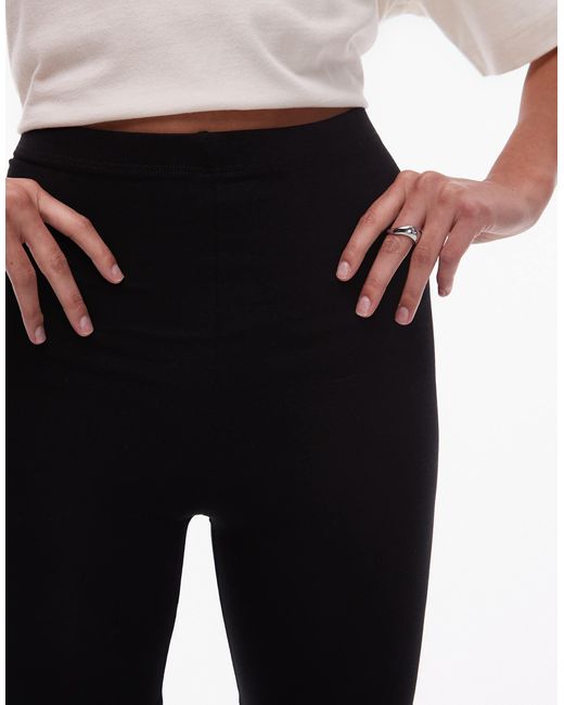 TOPSHOP Black Basic legging Short