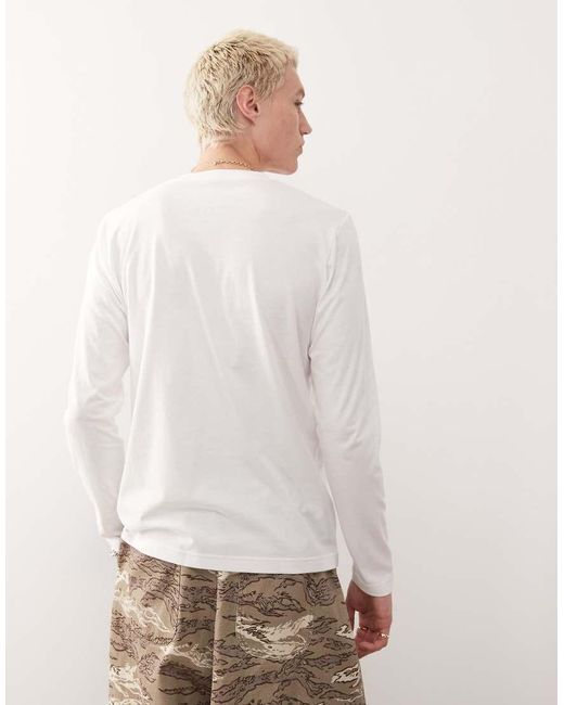 Berghaus White T-Shirt Big Logo Long Sleeve T-Shirt for men
