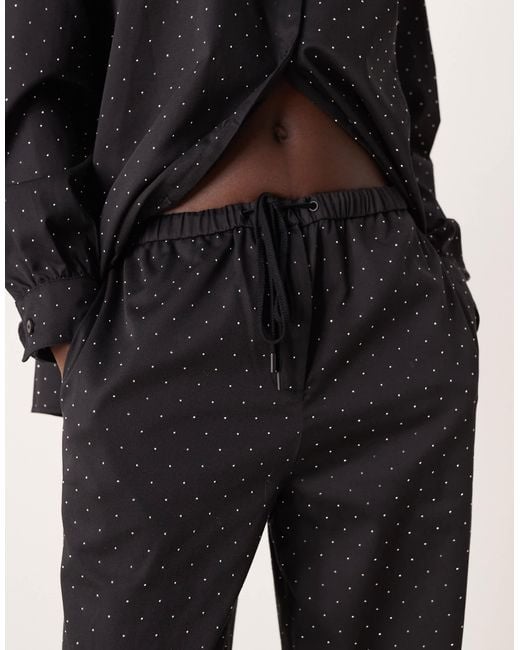 ASOS Black Pull On Hotfix Trousers Co-Ord