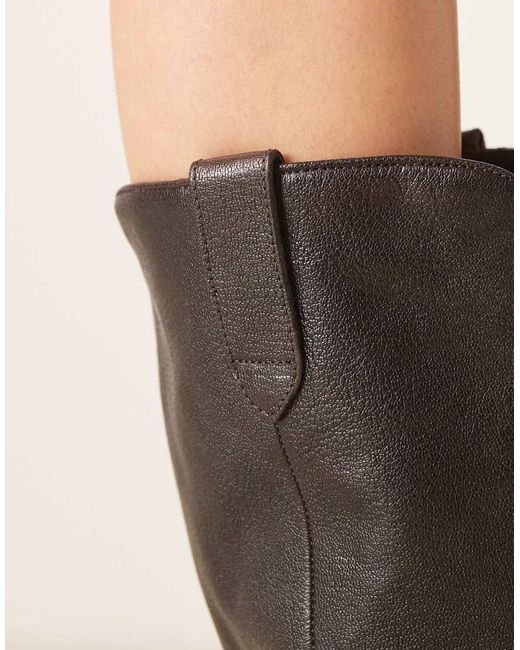 Mango Natural Western Heeled Boots