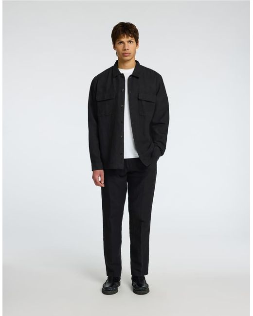 SELECTED Black Overshirt for men