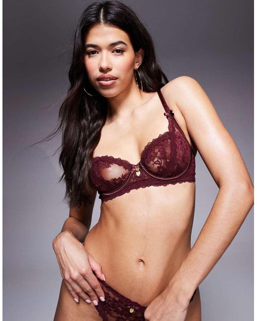 Boux Avenue Red Carissa Co-ord Balconette Bra